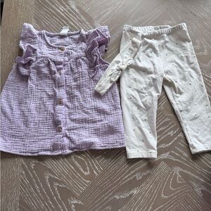 H&M Kids Matching Set in Lavender and Cream